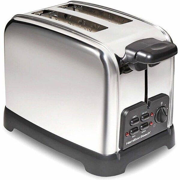 Hamilton Beach Stainless Steel Black/Silver 2 slot Toaster 7.63 in. H X 6.89 in. W X 11.1 in. D 22782 - main