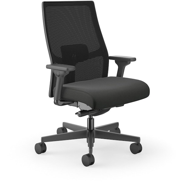 Hon Ignition 2.0 Mesh Mid-back Big & Tall Task Chair - Black Seat Color - Vinyl Seat Material - Black I2BTVMU10BTN - main