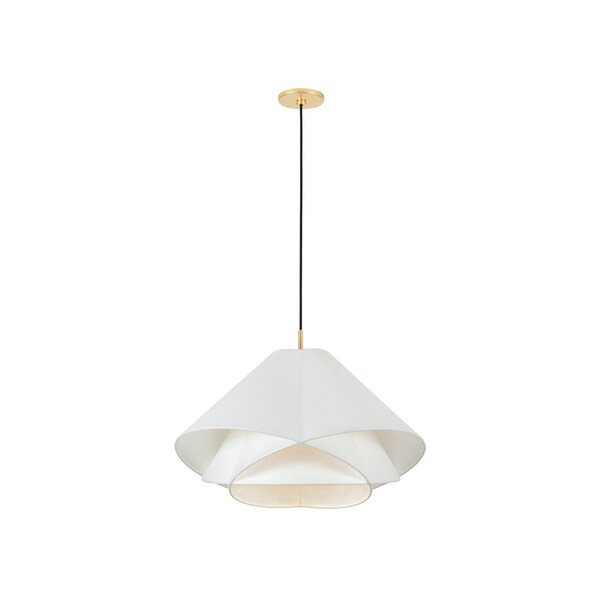 Troy Lighting Edna 25.25in wide 1 Light Pendant in Vintage Gold Leaf F2825-VGL - main