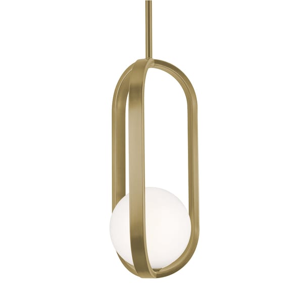 Afx Milan, 7'' LED Pendant, Light Antique Brass MLNP07LAJUDLB - main