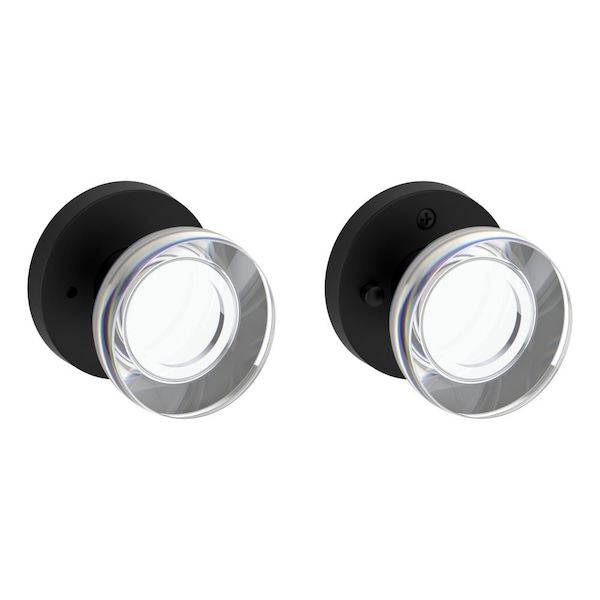 Baldwin Privacy Contemporary Crystal Knob and Contemporary Round Rose with 6AL Latch and Dual Strike PVCCYCRR190 - main