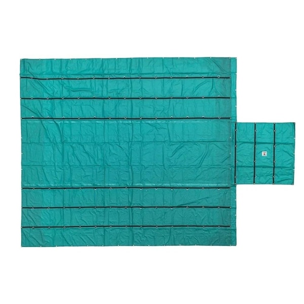 Mytee Products Trucking Flatbed Trailer Tarps Heavy Duty 18oz Lumber Tarp 24x 27 8ft Drop - Green LT-GREEN - main