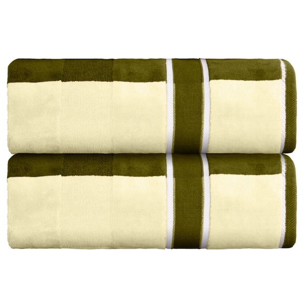 Lavish Home 2-Piece Towel Set Extra Large Bath Towels100% Cotton Bathroom Accessories Absorbent Bath Sheets 67-0023-GBS - main