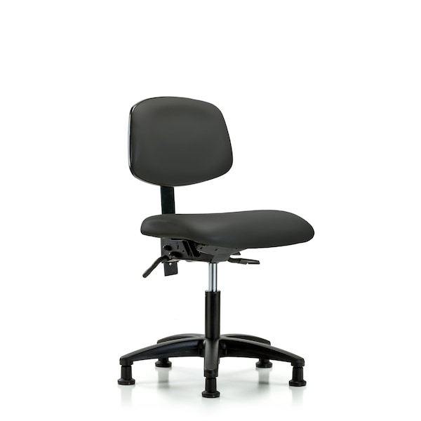 Blue Ridge Ergonomics Desk Chair Desk Chair, Vinyl, Tilt Glides, Gry, No Arms, 18" to 23" Height, Vinyl, Charcoal BR-VDHCH-RG-T1-A0-RG-8605 - main