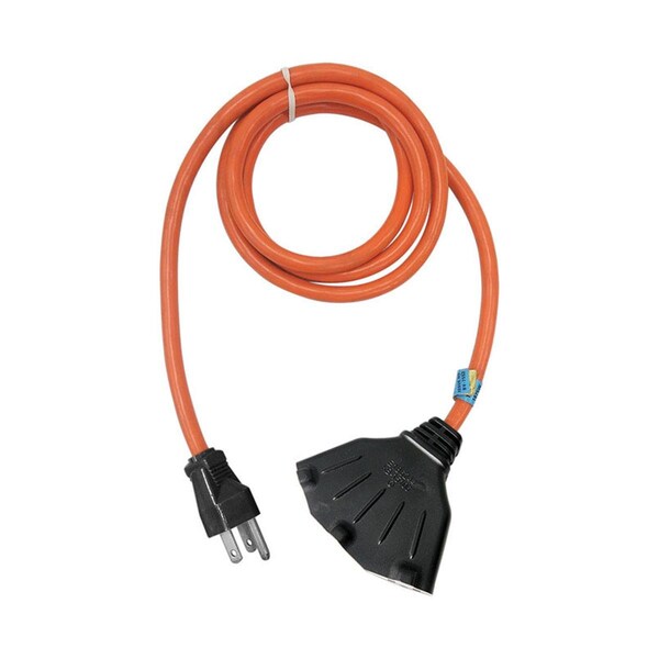 Upgrade Extension Cord, 12 AWG, Indoor, 12/3, 3 Outlets, Orange, PVC, 10 ft UP2740856 - main
