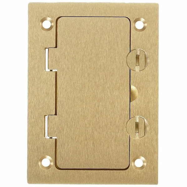 Hubbell Wiring Device-Kellems Box Cover, Floor Box Type, 1 Gang, Brass S3826 - main