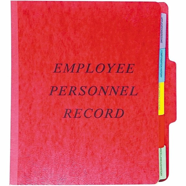 Tops Business Forms Pendaflex, VERTICAL STYLE PERSONNEL FOLDERS, 1/3-CUT TABS, CENTER POSITION, LETTER SIZE, RED SER1ER - main