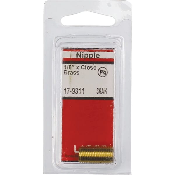 Westlake Pipe & Fittings 1/8''xClose Brass Nipple 17-9311 - main