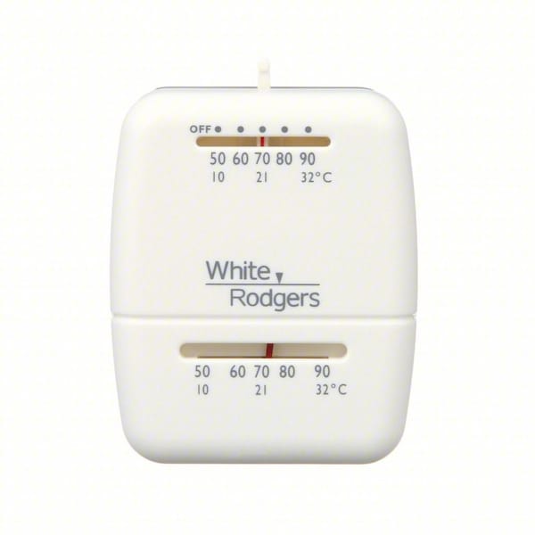 White-Rodgers Mechanical Cool Only Thermostat, 0 H, 1 C, Hardwired, 24VAC 01C21 101S1 - main