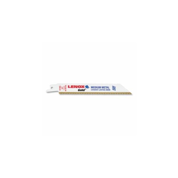Lenox Gold Power Arc Curved Reciprocating Saw Blade, 6 in L x 3/4 in W x 0.035 in Thick, 18 TPI, 5PK 433-21069618GR - main