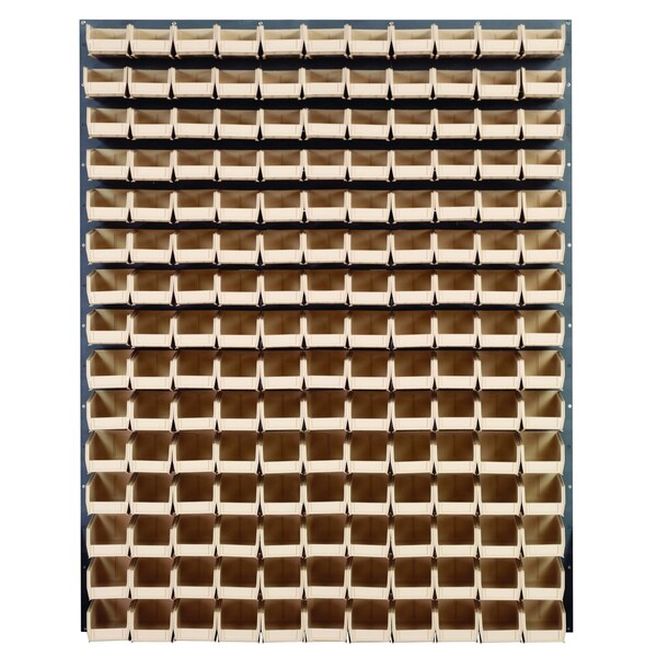 Quantum Storage Systems 48X61 GRAY LOUVERED PANEL WITH BINS IVORY QLP-4861-220-165IV - main