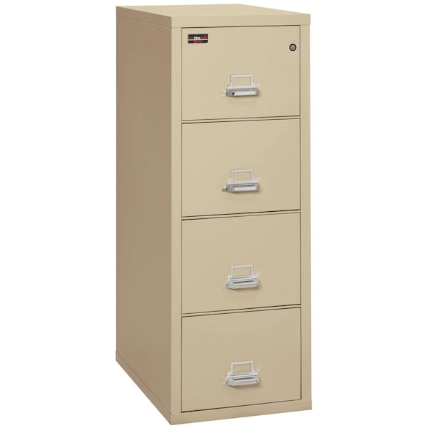 Fireking 15-1/4" W 4 Drawer Fire-Resistant Vertical File Cabinet, Parchment, Legal 4-2157-2PA - main