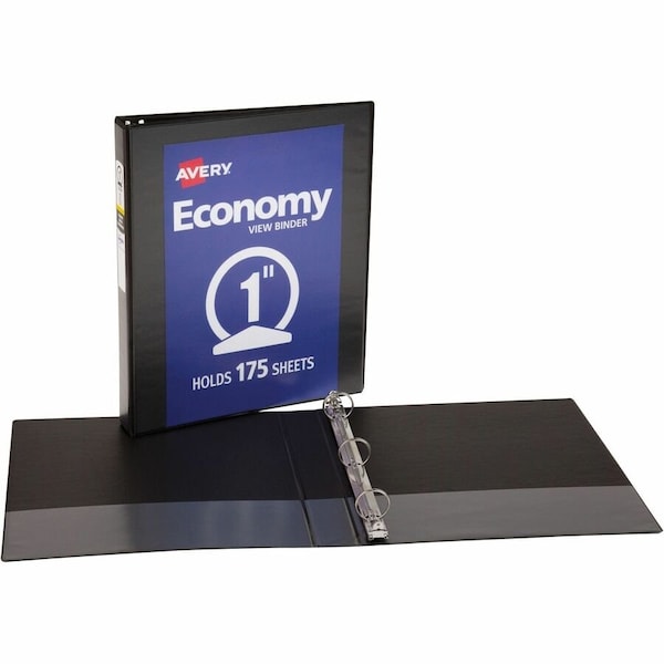 Zoro Select 1" Round Economy Binder, Black, 11 x 8.5 AVE05710 - main