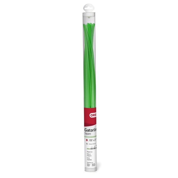 Oregon Gatorline Trimmer Line, 0.155in Square, Precut 21in Lengths, Tube of 24 Pcs. 19-003B - main