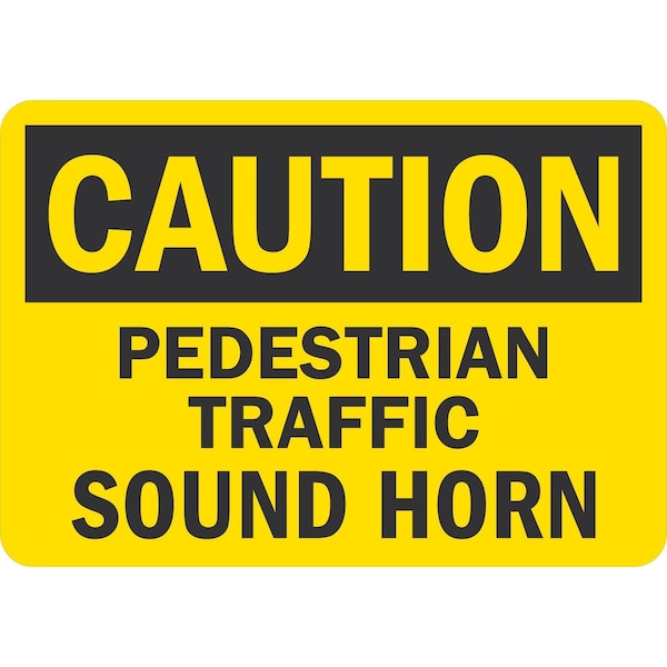 Lyle Pedestrian Traffic, Sound Horn, 10x7, Engineer Grade, Yellow G-1542-EG_10x7 - main