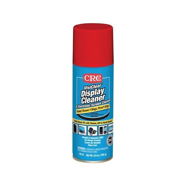 Crc VISICLEAR NON-FLAMMABLE ELECTRONICS SCREEN CLEANER, 8 OZ AEROSOL CAN, ODORLESS 1003738 - main
