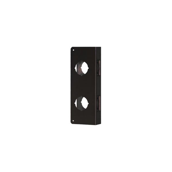 Don-Jo Mfg Dbl Door Wrap 2-3/4 Backset, 1-3/4 Door, 4in W x 9in H, CTC 4in, 2-1/8in Holes, 613/US10B Oil Rubbed Bro 943-10B-CW - main
