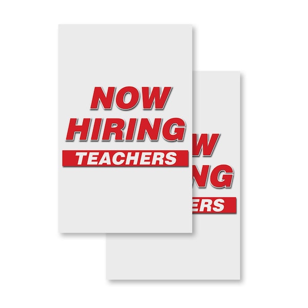 Signmission Teachers, Vinyl Decals Only 24 Inch x 36 Inch, Vinyl Decal, 2PK DSB-2436-2PACK-TEACHERS - main