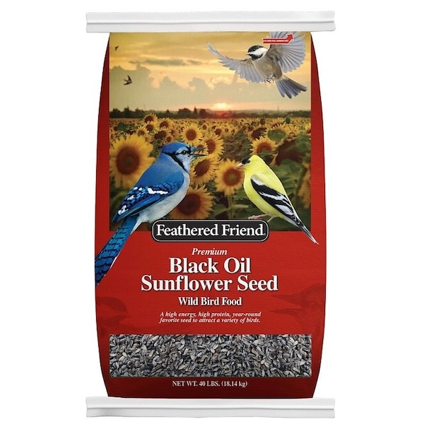 Global Harvest Foods Feathered Friend Black Oil Sunflower Seed, 40 lb 14422 - main