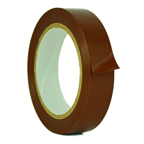 Wod Tape PVC, Dark Brown, 1 inch (24mm) W., 5 mil Thickness, 48 PK WOD VTC605-01000-48-60-DBR - main