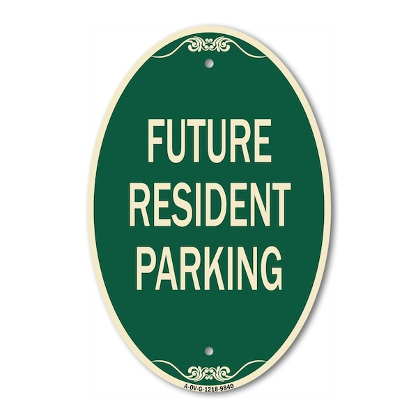 Signmission Future Resident Parking Green & Tan, 12 Inch X 18 Inch Designer, Heavy Gauge Aluminum A-OV-G-1218-9840 - main