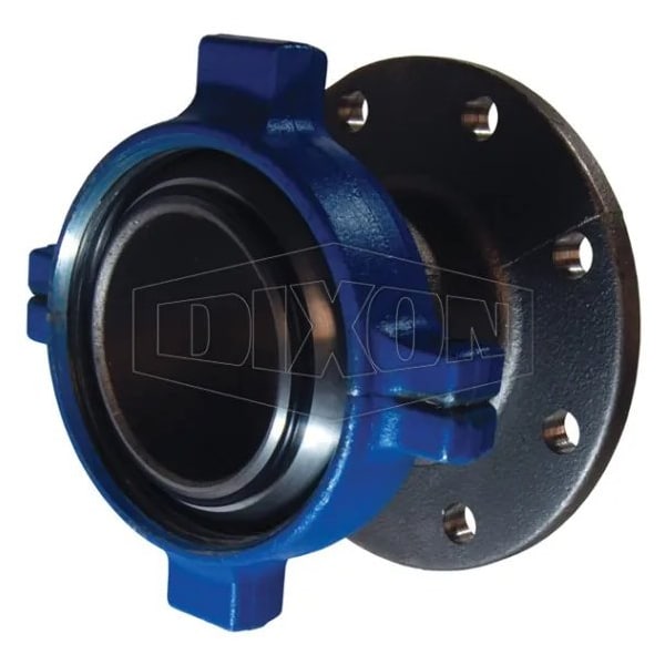 Dixon 206 1 pc Hammer Union Adapter, 4 in Nominal, Flange x Male, Buna-N Seal/Forged Steel/Iron, Domestic HUM206400FLG-ST - main
