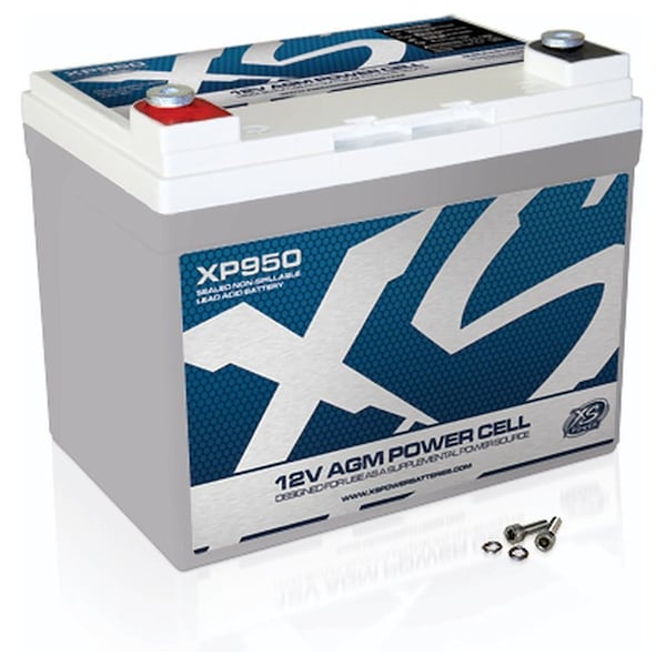 Xs Power Supplemental Car Audio Power 12 Volt AGM Battery w/950 Amps & 35 Amp Hours & 50 Minutes of Reserve XP950 - main