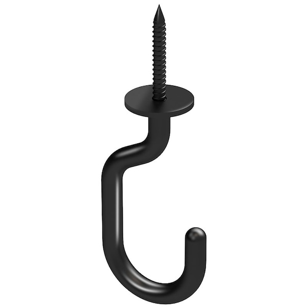 National Hardware Modern Series JHook, 12332 in L, 42732 in H, Steel, Black, Ceiling Mounting N275-523 - main