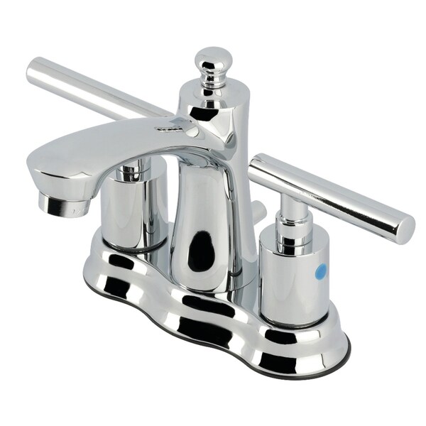 Kingston Brass Double-Handle 4" Centerset Bathroom Faucet with Pop-Up Drain, Polished Chrome FB7611CML - main