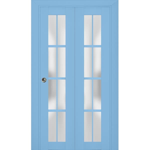 Sartodoors Sliding Closet Bi-fold Doors Solid Core Modern Interior VEREGIO7412BF-AQU-48 x 96 (2* 24x96) - main