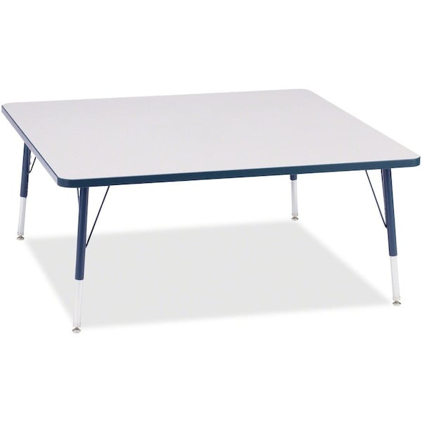 Jonti-Craft Berries Square Activity Table, 48 in. x 48 in., E-height, Freckled Gray/Navy/Gray 6418JCE112 - main