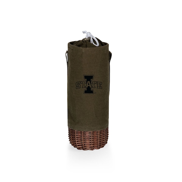 Picnic Time Family Of Brands NCAA Iowa State Cyclones Malbec Insulated Canvas and Willow Wine Bottle Basket 201-00-140-234-0 - main
