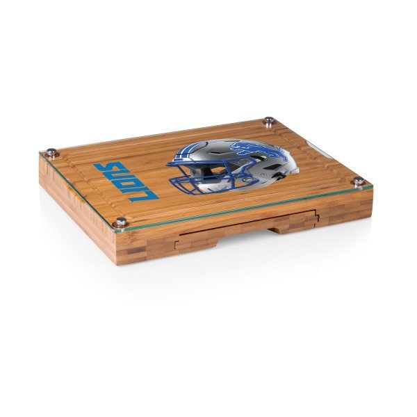 Picnic Time Family Of Brands NFL Detroit Lions - Concerto Glass Top Cheese Cutting Board & Tools Set 919-00-505-114-2 - main