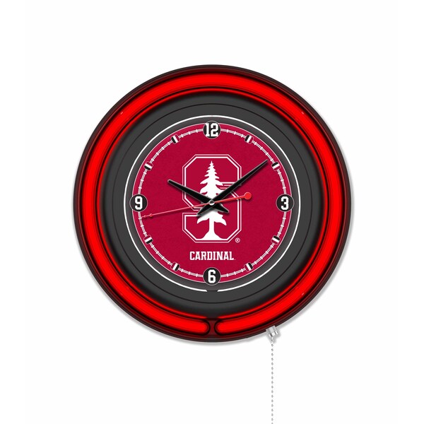 Holland Bar Stool Stanford University 15 Double Neon Wall Clock Clk15BK - main