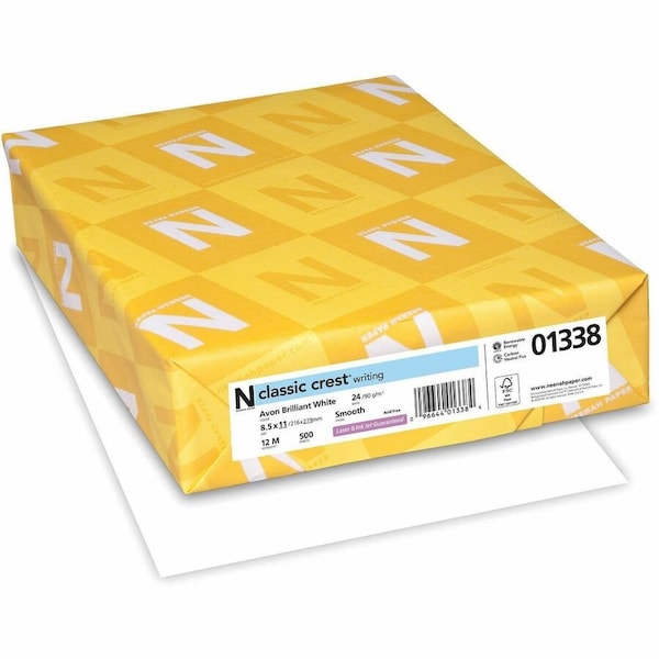 Classic Crest Laser, Inkjet Copy Multipurpose Paper Avon Brilliant White, White, 500PK NEE01338 - main