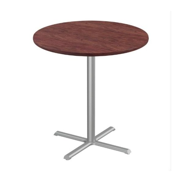 Correll Round Cafe Table, 36 in W, 36 in L, 42 in H, Particleboard Top, Mahogany SXB36R-20-98-20 - main