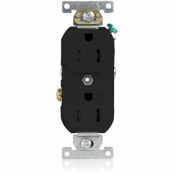 Leviton Commercial Grade Tamper-Resistant Duplex Receptacle, 15 Amp, 125 Volt TCR15-E - main
