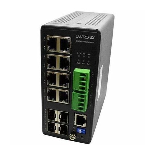 Transition Networks MANAGED HARDENED SWITCH, 8 10/100/1000BASE-T, 4 100/1000 SFP SISGM1040-284-LRT - main