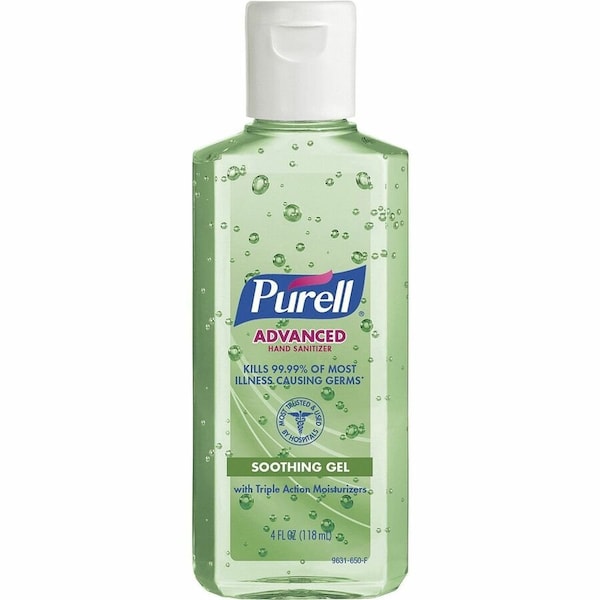 Purell Hand Sanitizer Aloe Gel, 4oz Portable Flip Cap Bottle, PK24 9631-24 - main