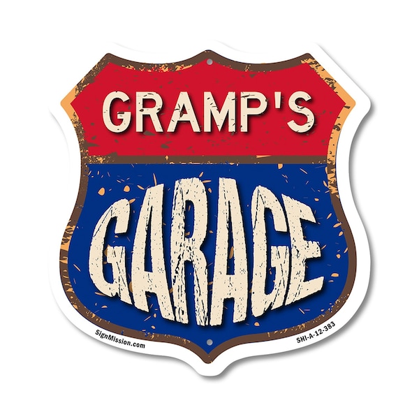 Signmission Gramp's Garage, 12 Inch X 12 Inch, Aluminum Metal Sign SHI-A-12-383-GRAMP - main