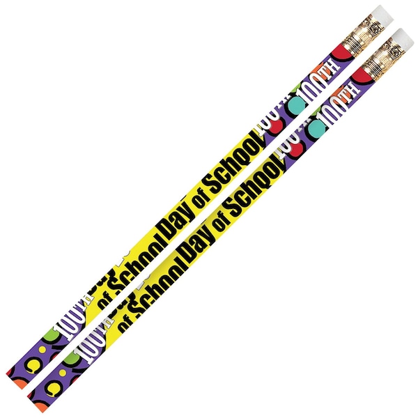 Musgrave Pencil Co 100th Day Of School Motivational Pencils, 144PK MUS2489G - main
