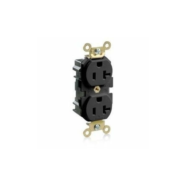 Leviton Lev-Lok Industrial Grade Duplex Receptacle, 20 Amp, 125 Volt M5362-E - main