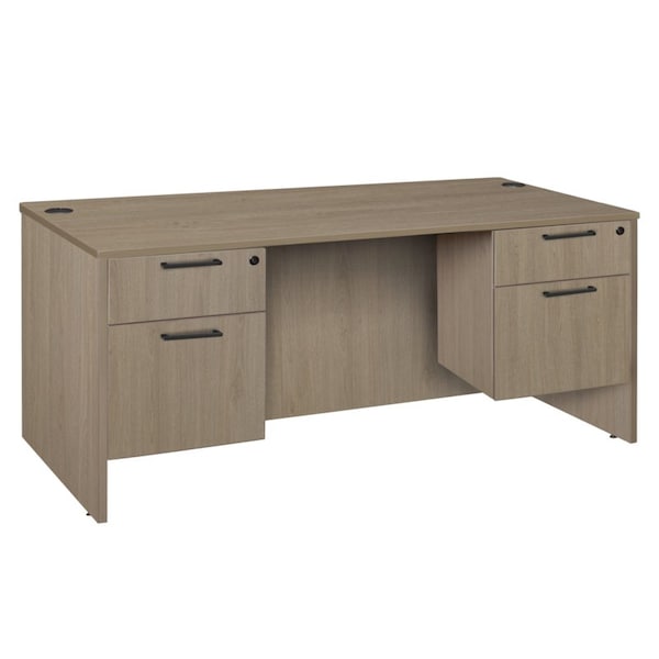 Regency Pedestal Desks, 29 in H, 71 in W X Wood, Noble Oak LDP7135NO - main