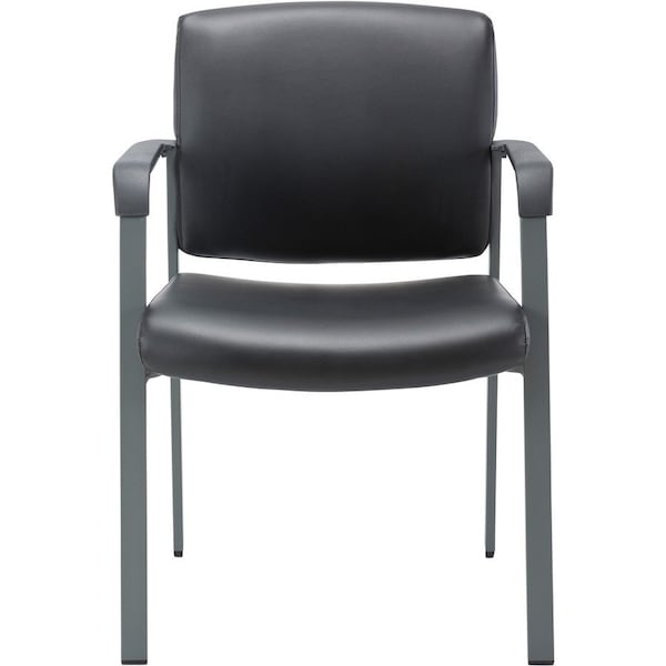 Lorell Healthcare Upholstery Guest Chair, Black Vinyl LLR30950 - main