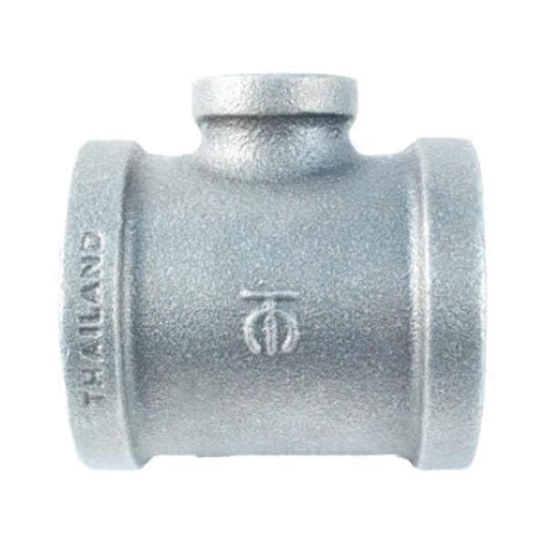 Msi Products 3/4inx1/2inx1/2in INDUSTRIAL 150lb Galvanized Malleable Iron Reducing Tee A22202120808 - main