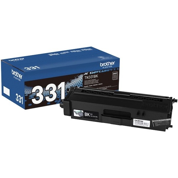 Brother Brother Genuine TN331BK Black Toner Cartridge - Laser - 2500 Pages - Black - 1 Each TN331BK - main