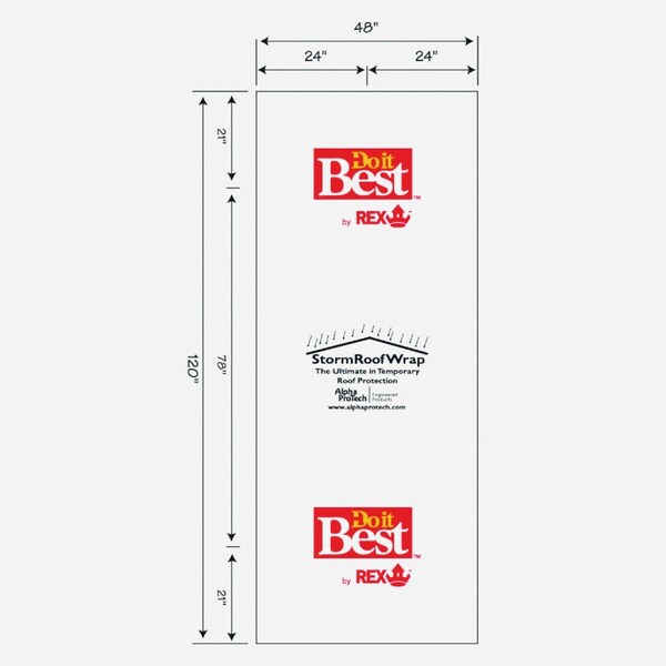 Do It Best 10 'x300 ' REX STORMCOVER Temporary Roof Protection Tarp HW10300-RSW-8428 - main