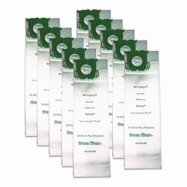 Green Klean Replacement Vacuum Bags, Fits AllStar/Century/Karcher/ProChem/Sebo/Versamatic Plus/Windsor, 10PK GK-5300-P - main