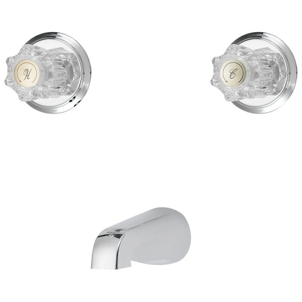 Boston Harbor GU-TQOB015CP Tub Faucet, 2-Faucet Handle, Metal, Chrome GU-TQOB015CP - main