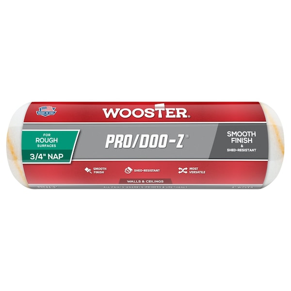 Wooster RR644 9 in. Pro Doo-Z 0.75 in. Nap Roller Cover- Rough 71497118097 - main